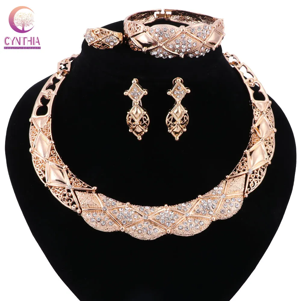 Женское Ожерелье с кристаллами 2017 золотое ожерелье модные ювелирные наборы