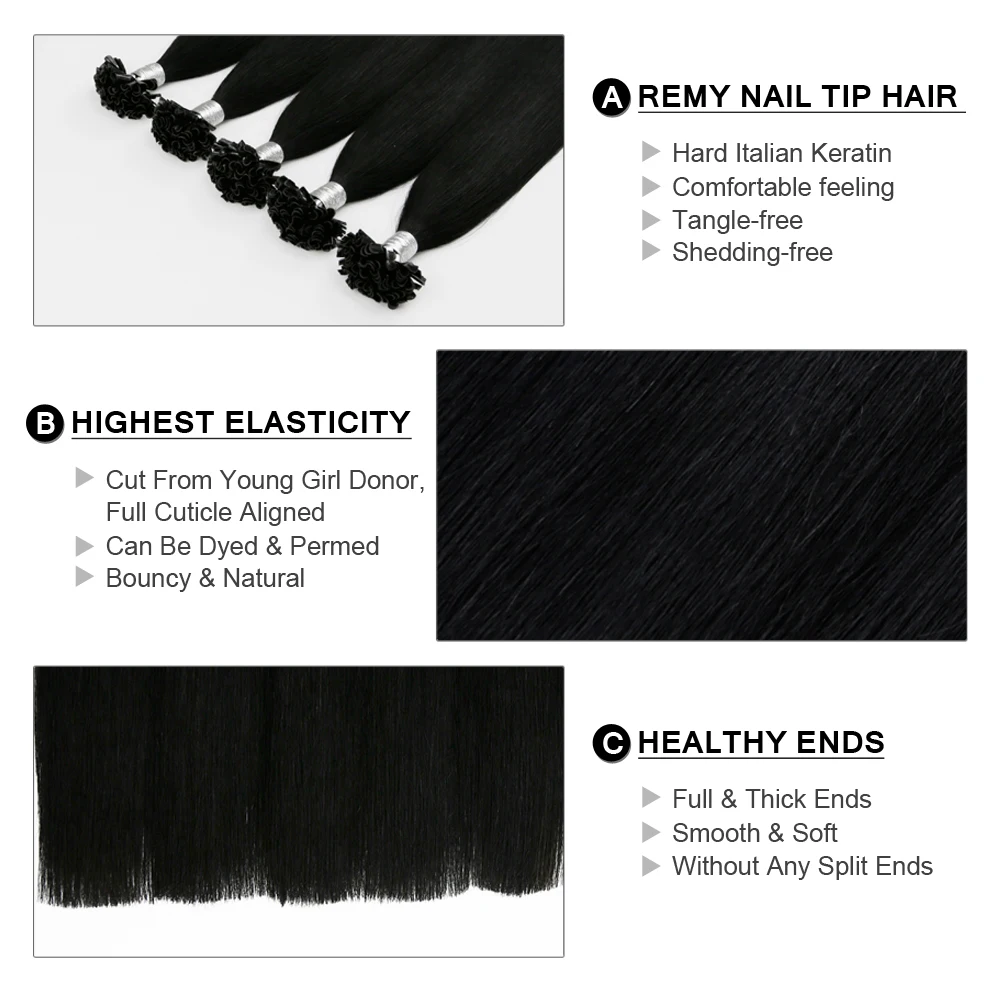 Фея Волосы Remy 0 8 г/локон 16 "18" 20 "натуральные человеческие волосы на