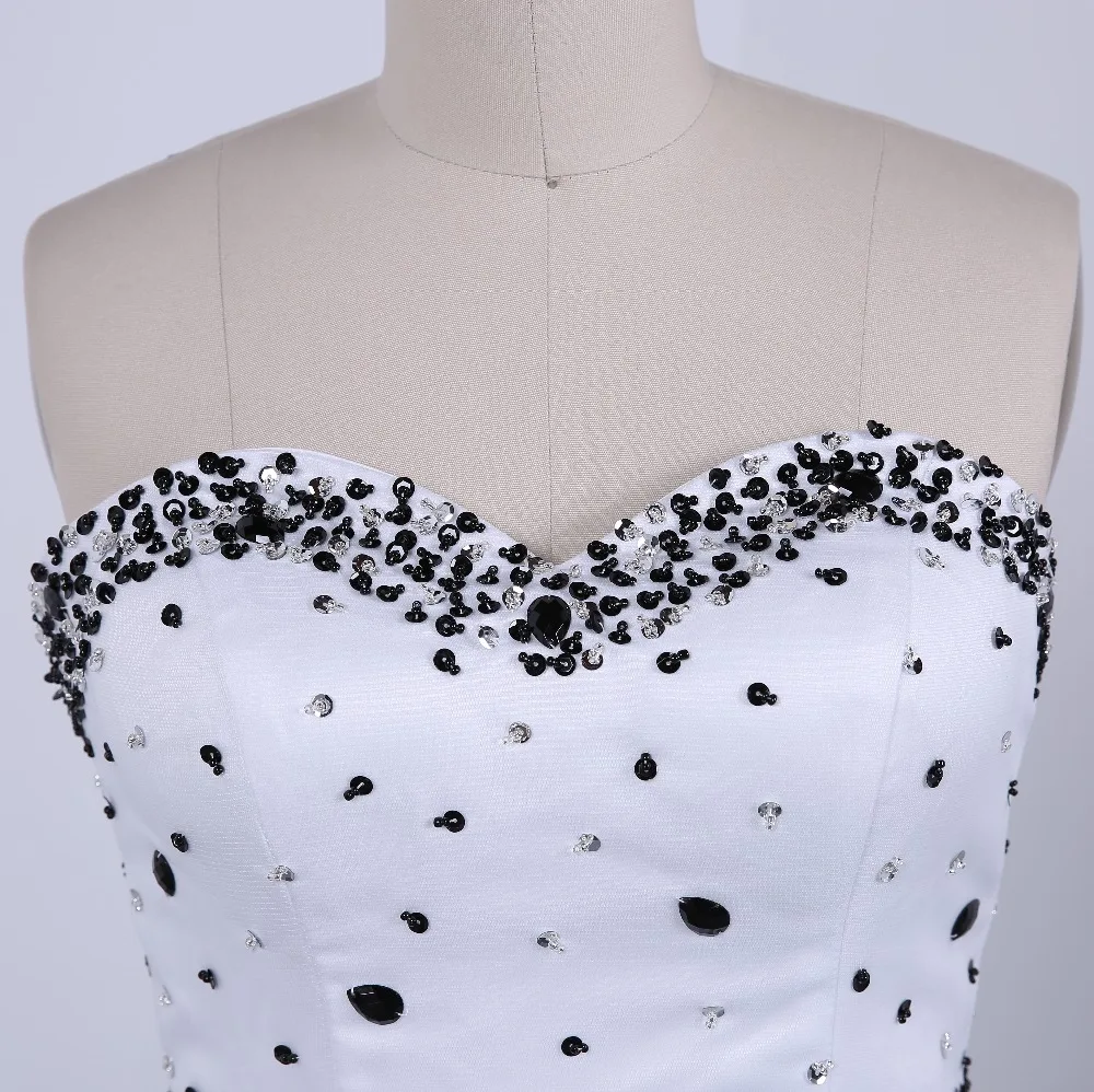 Блестящие Бальные платья из тюля белого и черного цвета для девушек коктейльные