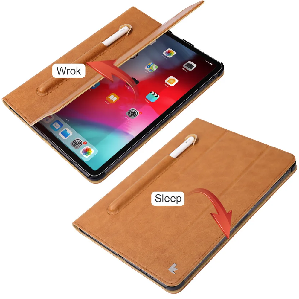 Jisoncase умный чехол для iPad Pro 11 дюймов микрофибра планшета с карандашом 2018 новый