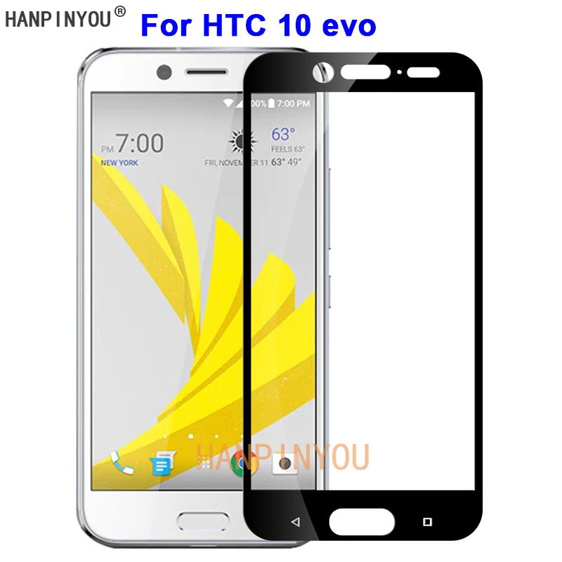 Для HTC 10 Evo / Bolt 5 дюйма новая твердость 9H 2.5D полное покрытие закаленная Защитная