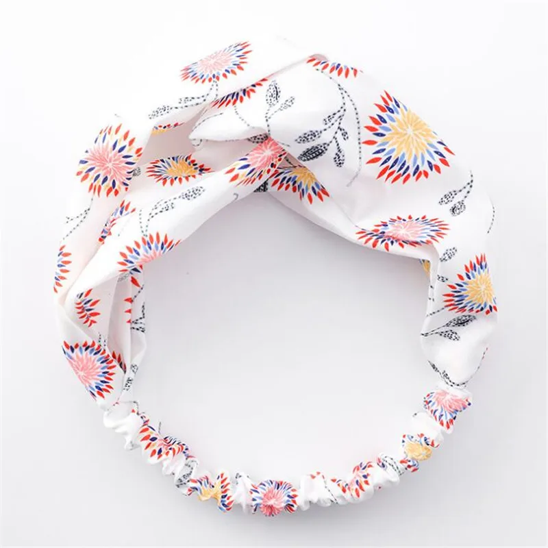 Повязка на голову с цветочным принтом эластичная повязка тюрбаном аксессуары