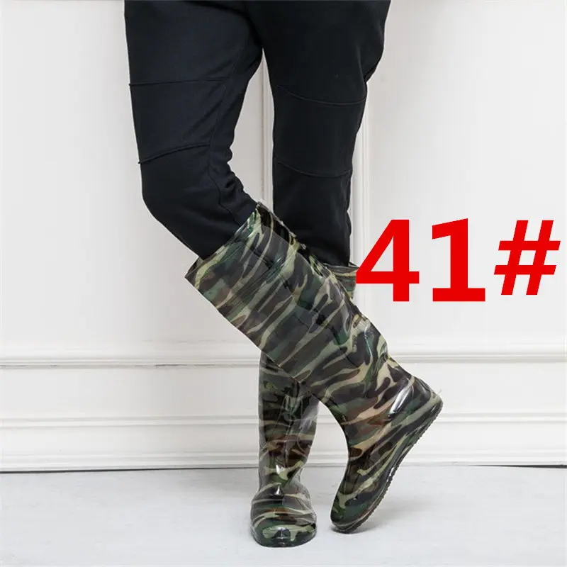 Camouflage 41 Высокие камуфляжные рыболовные болотные сапоги из ПВХ, износостойкие, для охоты, рыбы, сапоги для рыбалки, обувь унисекс, многофункциональные рыболовные сапоги - Цвет: Camouflage 41