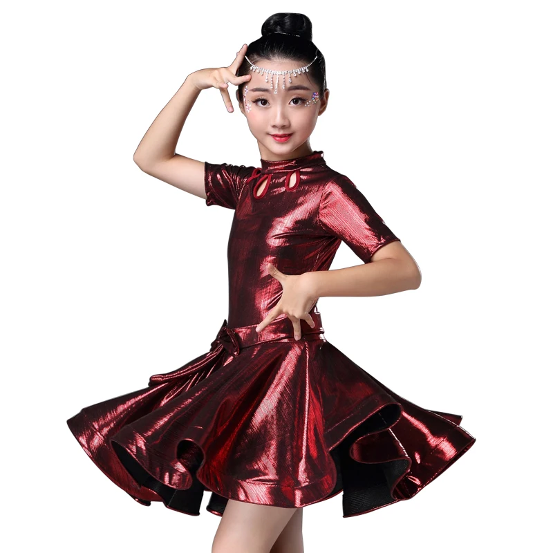 Платье для латиноамериканских танцев яркое атласное платье бальных девушек