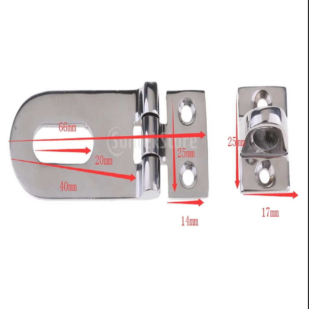 

1 Set Silver Boat Swivel Hasp Lock Hinge Hardware Parts 316 Stainless Steel Fit Boat/Yacht/RV Locker Door Dock Box Garage Door