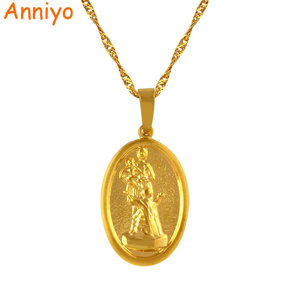 Ожерелья Anniyo католические/христианские искусственные и ожерелья для