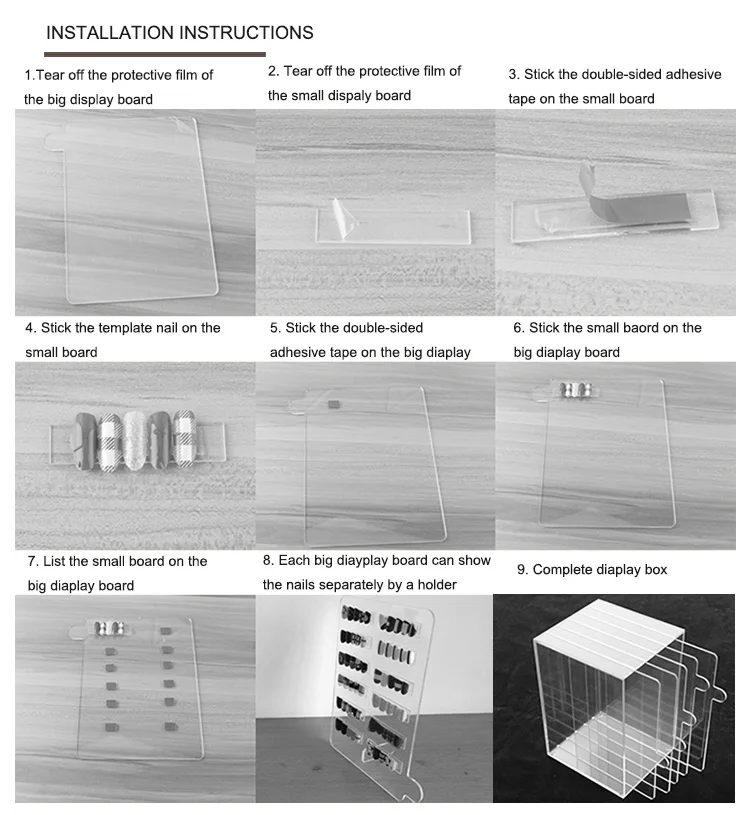 3/5 слоев ложный Гель-лак для нейл-арта цветной Потяните Стиль шоу коробка, дизайн ногтей дисплей акриловая магнитная доска дисплей инструменты