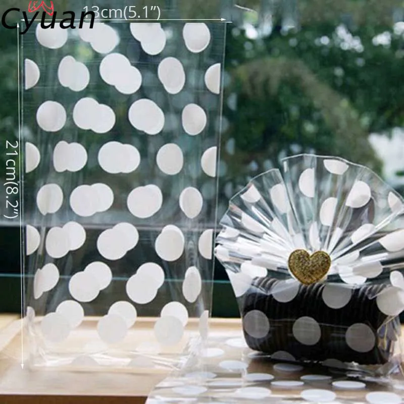 20/40/60 шт. пакеты для свадебного подарка конфет на день рождения в горошек золотая