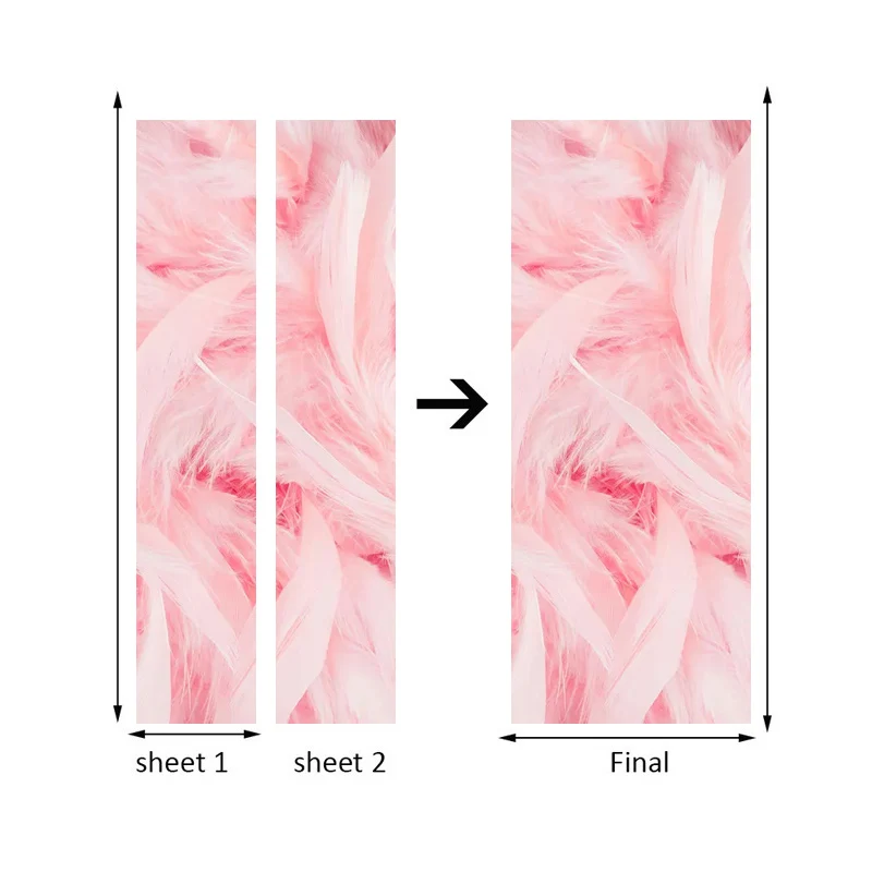 2 шт./компл. креативные дверные наклейки сделай сам с розовыми перьями домашний