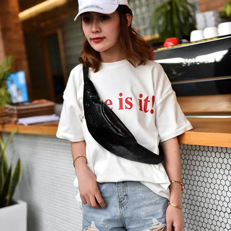 MOLAVE поясная сумка модная женская с крокодиловым узором кожаная нагрудная через