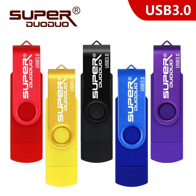 USB флеш накопитель 2 в 1 OTG 3 0 8 128 ГБ|USB флэш-накопители| |