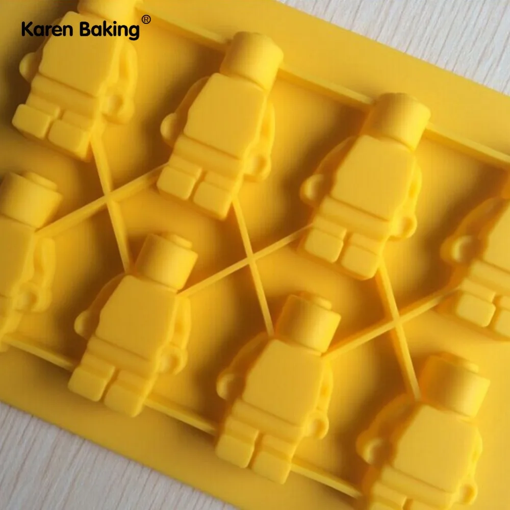 Один набор Лего и робот типа Маффин сладкие конфеты Желе помадка торт шоколадная