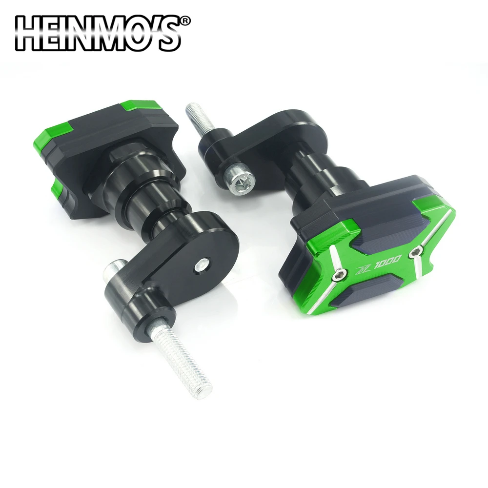 Зеленый Для Kawasaki Z1000 2010 2011 ползунки рамы двигателя Z 1000 2012 2013 анти-Краш колодки Z-1000 аксессуары для мотоциклов - Цвет: Зеленый
