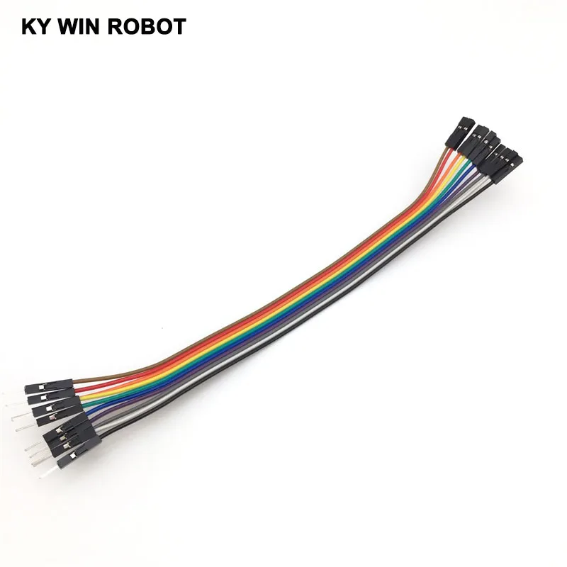 

DuPont line 10pcs 20cm 2.54mm 1p-1p Pin Female to Male Color Breadboard Cable Jump Wire Jumper For Arduino