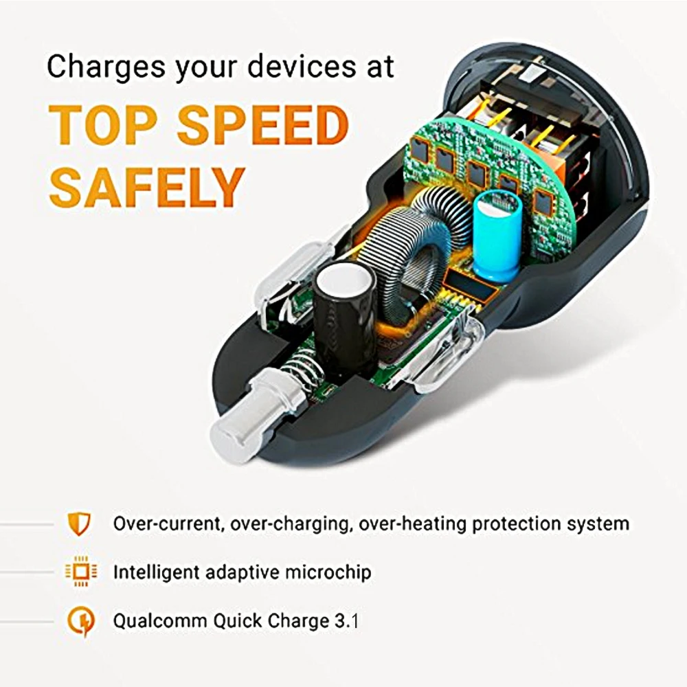 1 шт. мини Dual USB Автомобильное зарядное устройство Универсальный прикуриватель 2