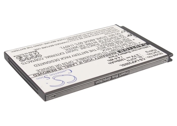 Аккумулятор Cameron Sino для LG C550 Optimus Me P350 1250 мА/ч с аккумулятором зарядным устройством