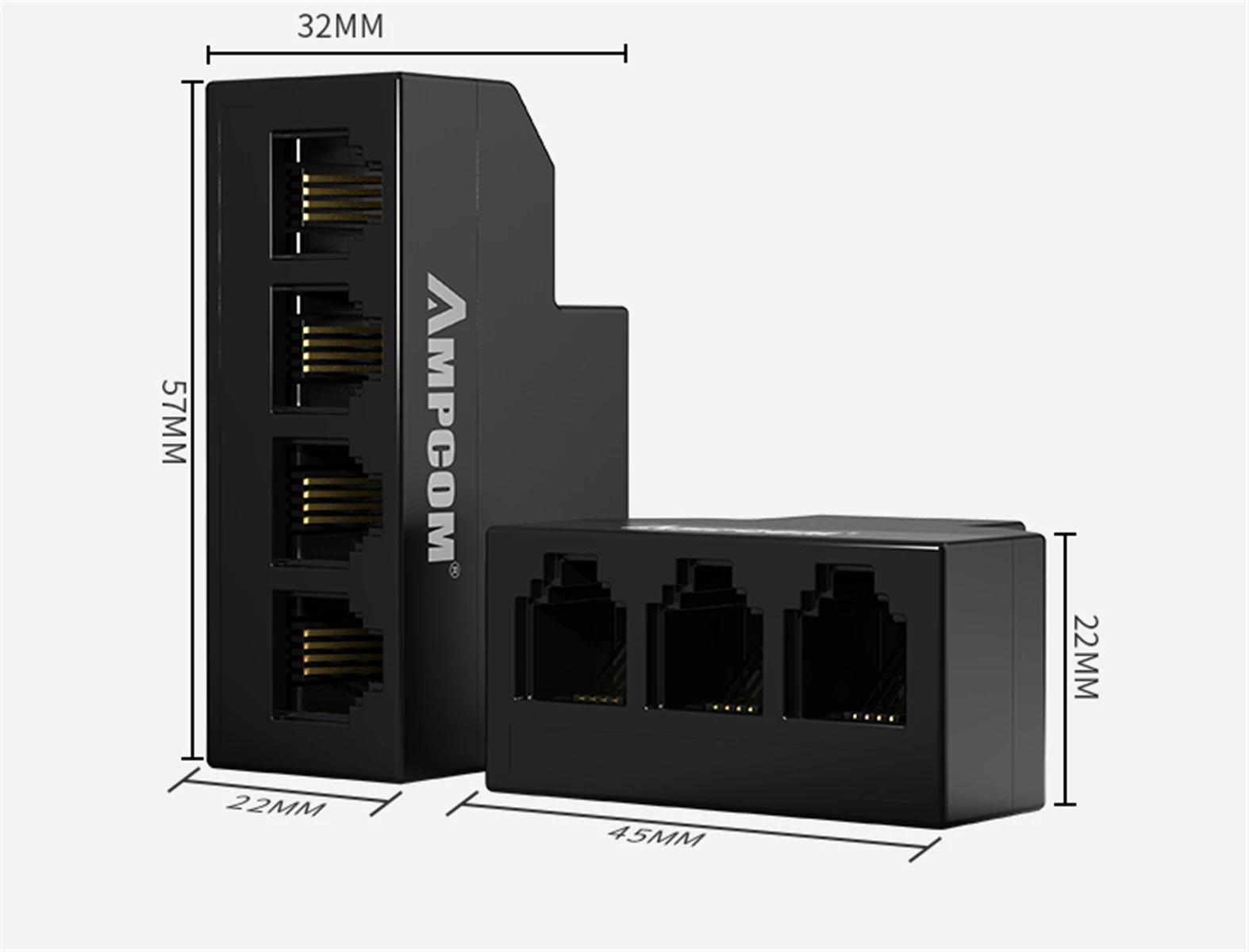 AMPCOM RJ11 телефонный конвертер 1/2/5/10-Pack RJ-11 Классический 6 штифтов женские может составлять 1-3 и 4 телефон кабель линейный разделитель адаптер