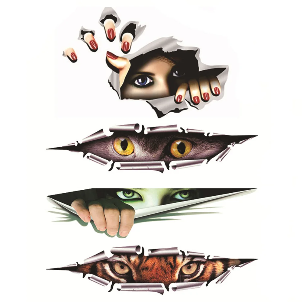 

Car Stickers 3D Stereo Reflective Cat Eyes Car Sticker Creative Rearview Mirror Decal Eyes stickers Car Styling Accessories