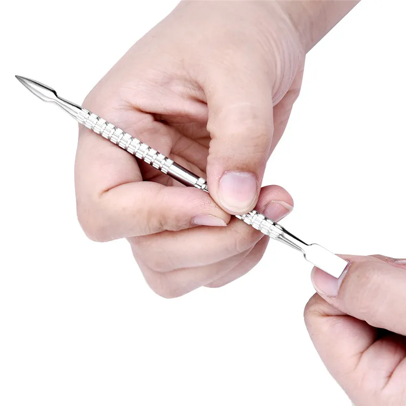 1 шт. Нержавеющая сталь кутикулы Пилочки для ногтей двойной заканчивается