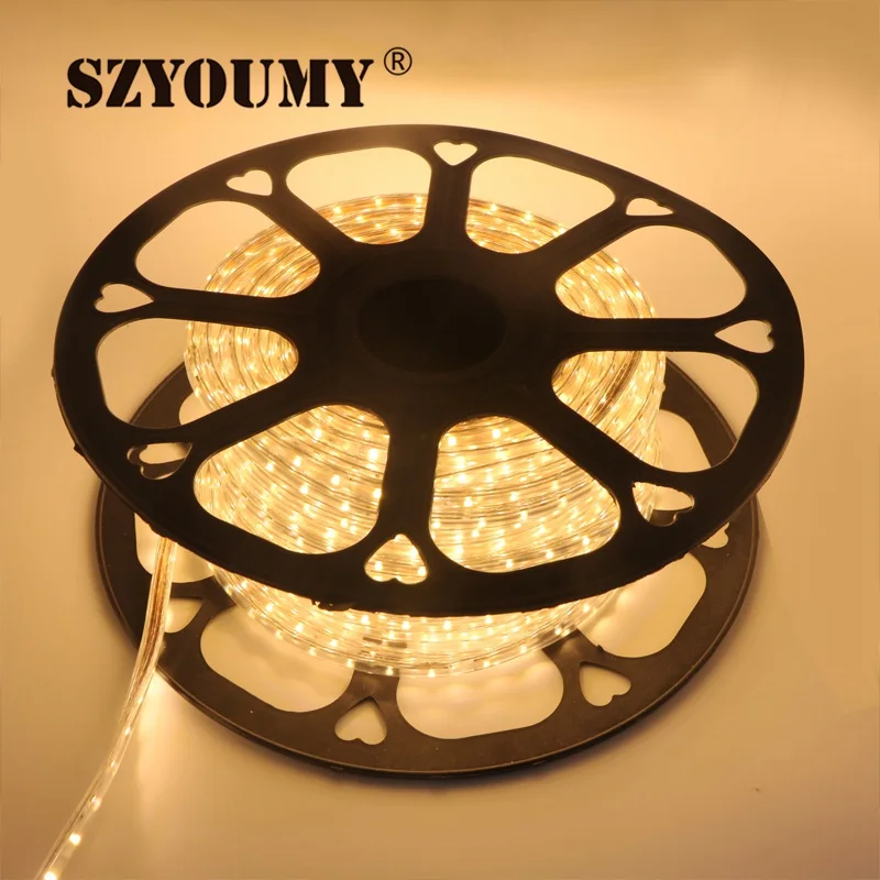 

SZYOUMY Waterproof 20M 60leds/m 220 -240V 2835 LED Strip Light 2835 Flexible Ribbon LED String Light With Free Power Plug