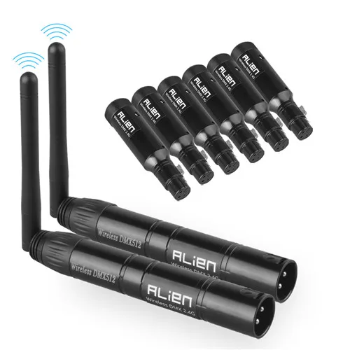 2T6R ALIEN Recharge 2,4G ISM беспроводной DMX 512 Dfi контроллер приемник XLR передатчик для дискотеки DJ вечерние панели для DMX сценический светильник - Цвет: 2T6R