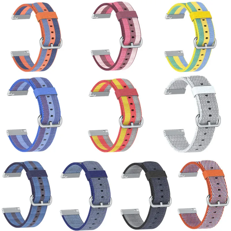 Наружная нейлоновая плетеная холщовая ткань Quick Release Watch Band для Fitbit Versa Lite/Fitbit