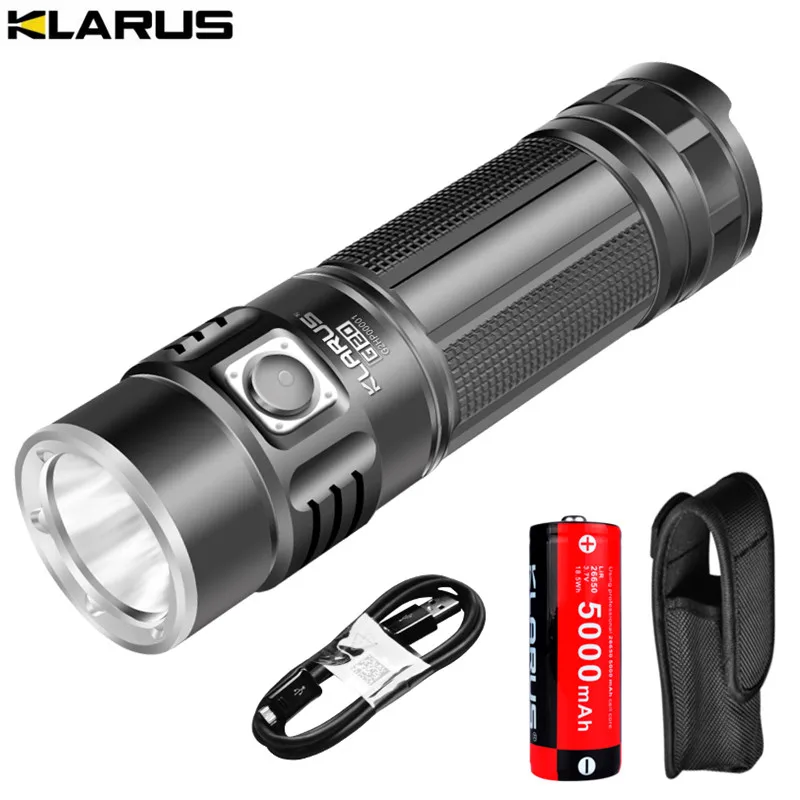 Перезаряжаемый фонарик KLARUS G20 CREE XHP70 N4 светодиодный 3000 люмен двойной переключатель Высокий люмен уличный фонарик+ 5000 мАч аккумулятор+ кабель