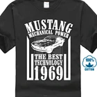 Мужская футболка Mustang, брендовая футболка с индивидуальным принтом машин и лучших технологий, отличное качество