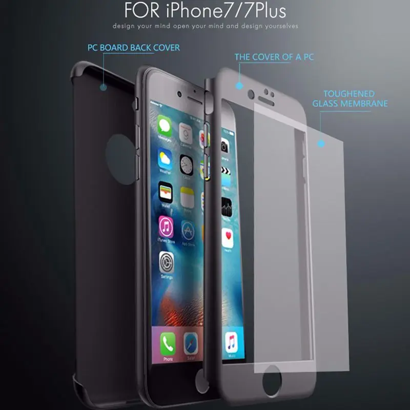 Оригинальный чехол 3 в 1 с полной защитой для Iphone Чехол IPAKY 360 градусов iPhone X 7 8 Plus