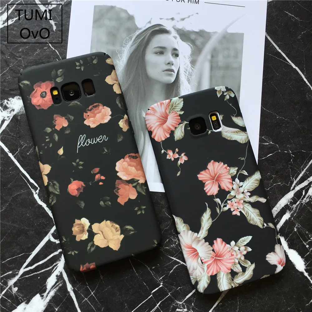 Звездный Ретро цветок Горный пейзаж чехлы для телефонов Samsung Galaxy S7 S8 Plus Note8 Луна