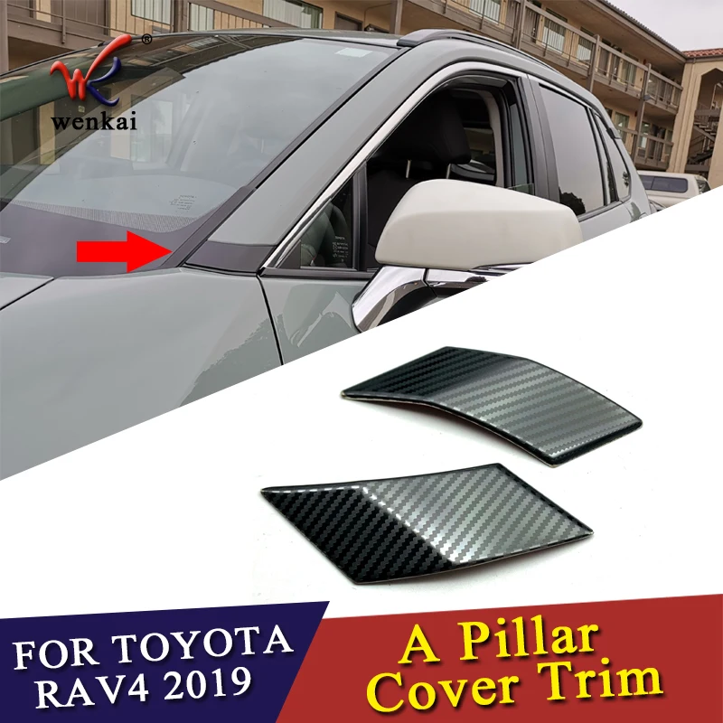 

2 шт., декоративные наклейки из углеродного волокна для Toyota RAV4 XA50 2019 2020