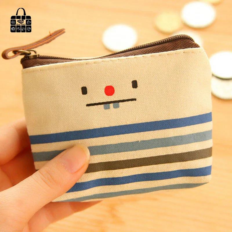 RoseDiary милые холщовые мини кошельки для девочек со смайликом модные классические