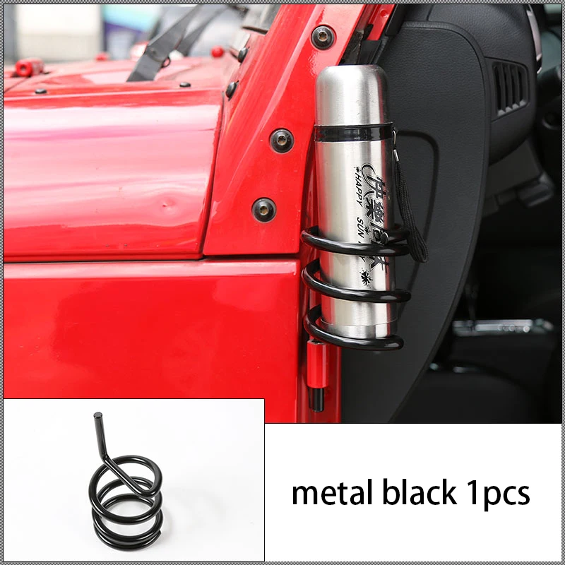 black 1pcs Автомобильная дверь Модифицированная внедорожник Универсальная металлическая пластина вершина специальные части для JEEP Wrangler JL - Цвет: black 1pcs