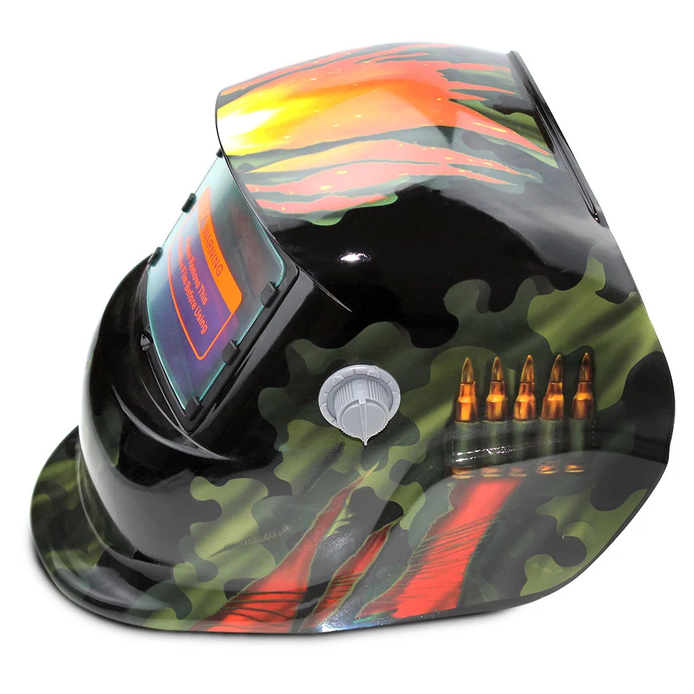 Solar Energy Automatic Changeable Light Electric Welding Protective Helmet with Natural Pattern | Инструменты