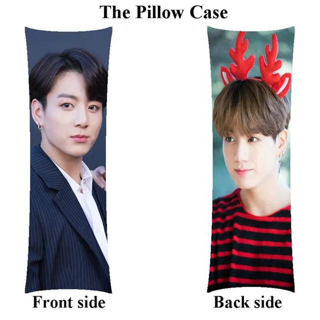 pillowcase Bangtan чехол для подушки для мальчиков Jin JungKook домашний длинный Чехол для подушки на заказ на день рождения - Цвет: pillowcase