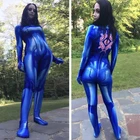 Женский костюм для Хэллоуина Samus Aran, комбинезон для косплея зентай из спандекса с 3D принтом Метроид нуль
