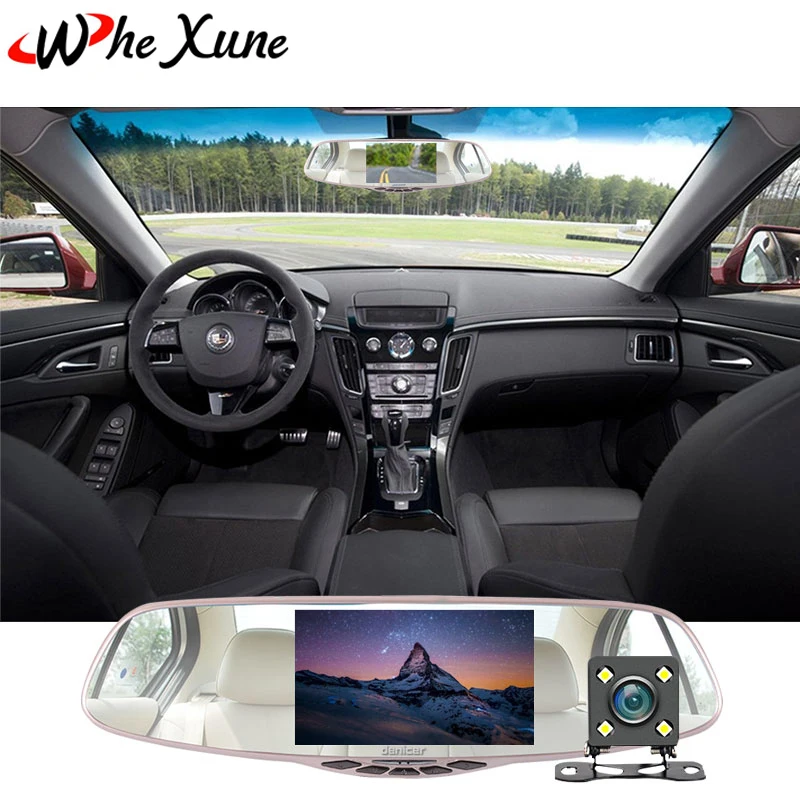 WHEXUNE Новатэк 96655 Двойной объектив Full HD 1080 P 5 0 дюймов Видеорегистраторы для