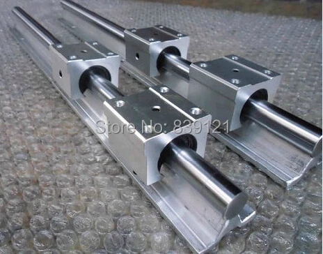 

low price for China linear round guide rail guideway SBR16 rail 500mm take with 2 block slide bearings