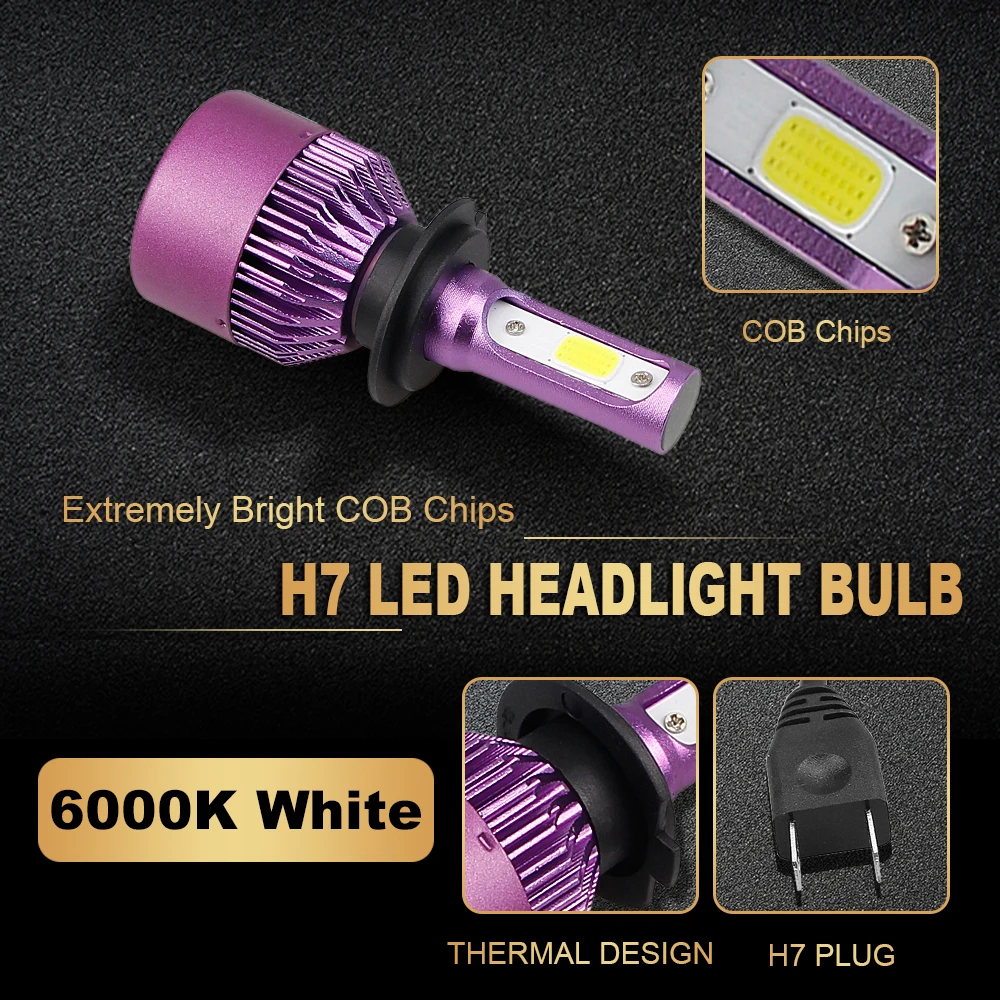 AOTOINK H1 H4 HB2 H7 светодиодный H11 Автомобильные фары 9006 HB3 9005 светодиодный лампы автомобильная Противо-Туманная фара H3 880 881 H27 9012 6500 к EJ