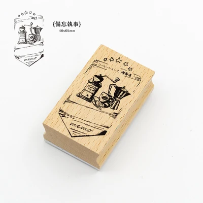 I XINAHER винтажный штамп для кофейни DIY Деревянные и резиновые штампы для скрапбукинга канцелярские товары Стандартный штамп для скрапбукинга - Цвет: I