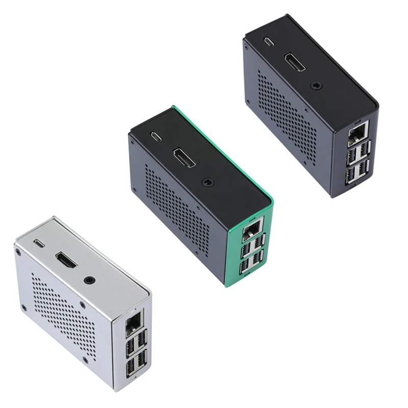 Raspberry Pi 3 Model B Plus алюминиевый серебристый зеленый черный чехол металлический