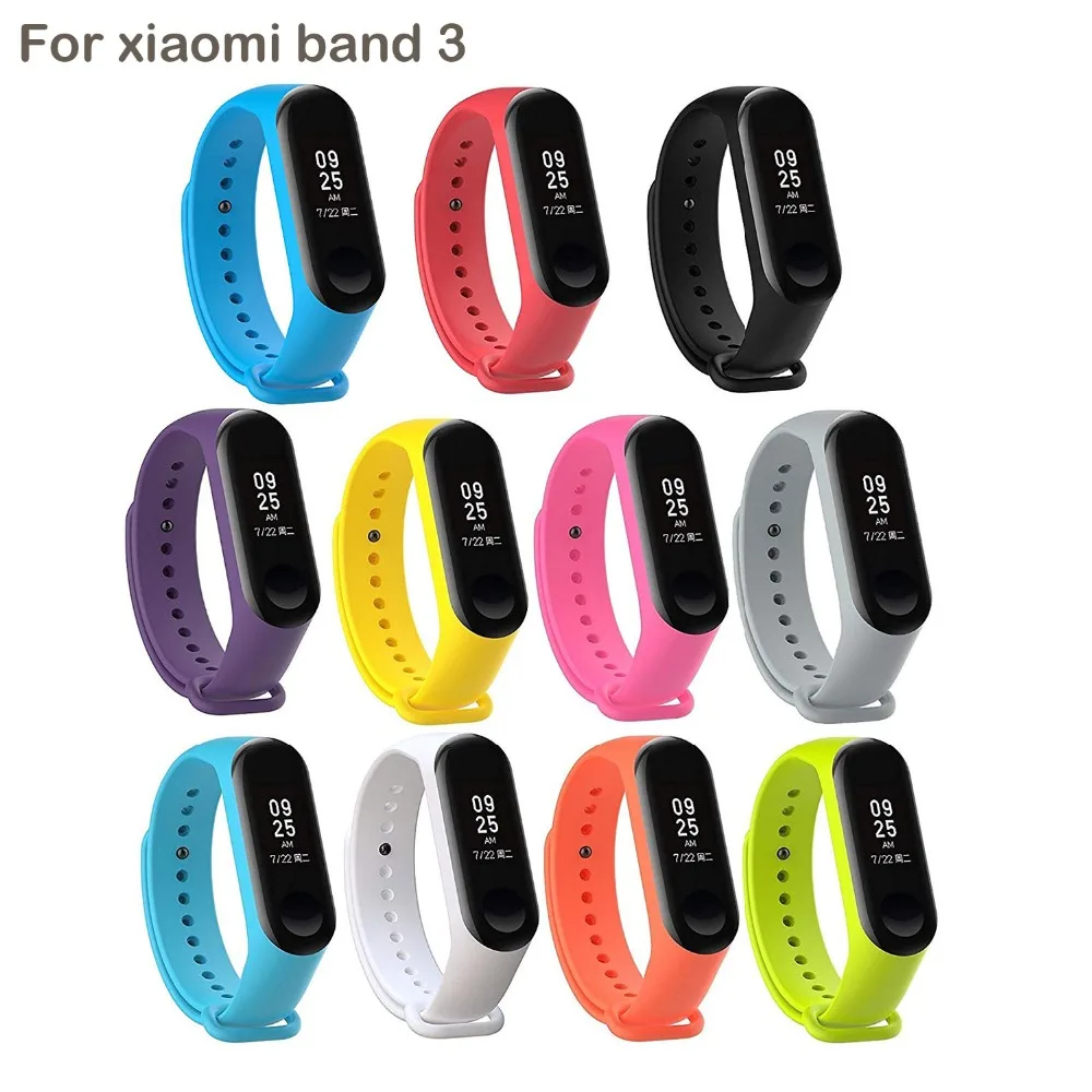 Спортивный мягкий силиконовый ремешок для часов mi band 3 спортивный mi3 аксессуары |