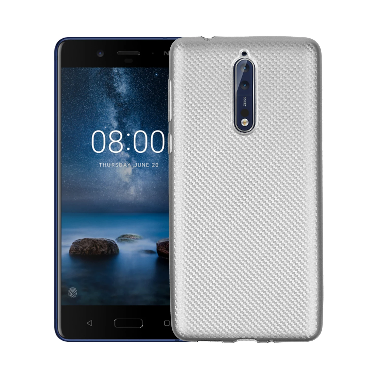 Phone Case sFor Nokia 8 TA-1004 TA-1012 Luxury New Carbon Fiber Soft TPU For Cover Matte for Nokia8 5.3&quot Funda |