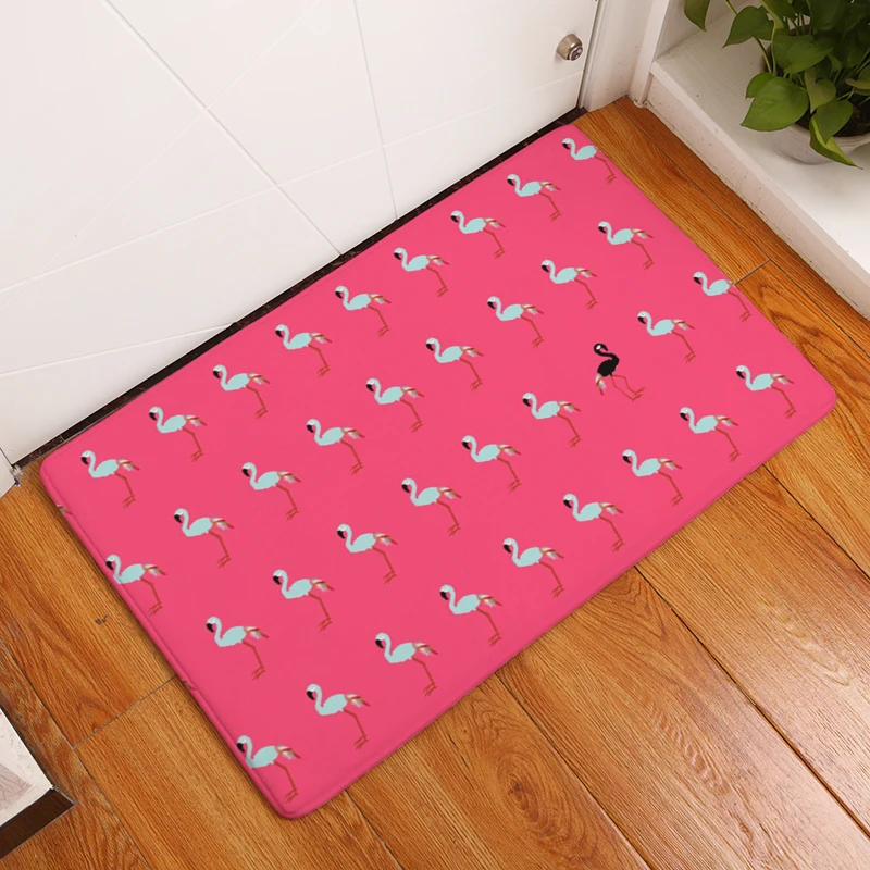 Новинка 2017 Нескользящие ковры с принтом фламинго кухонные коврики для дома