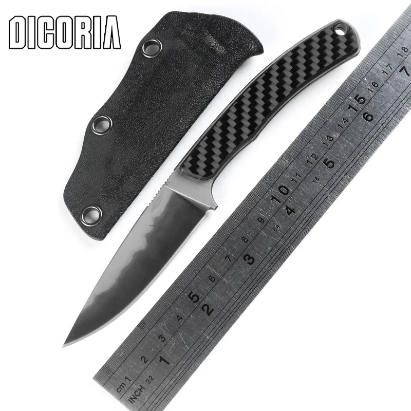 DICORIA MG Оригинальное фиксированное лезвие дамасское охотничий прямой нож KYDEX