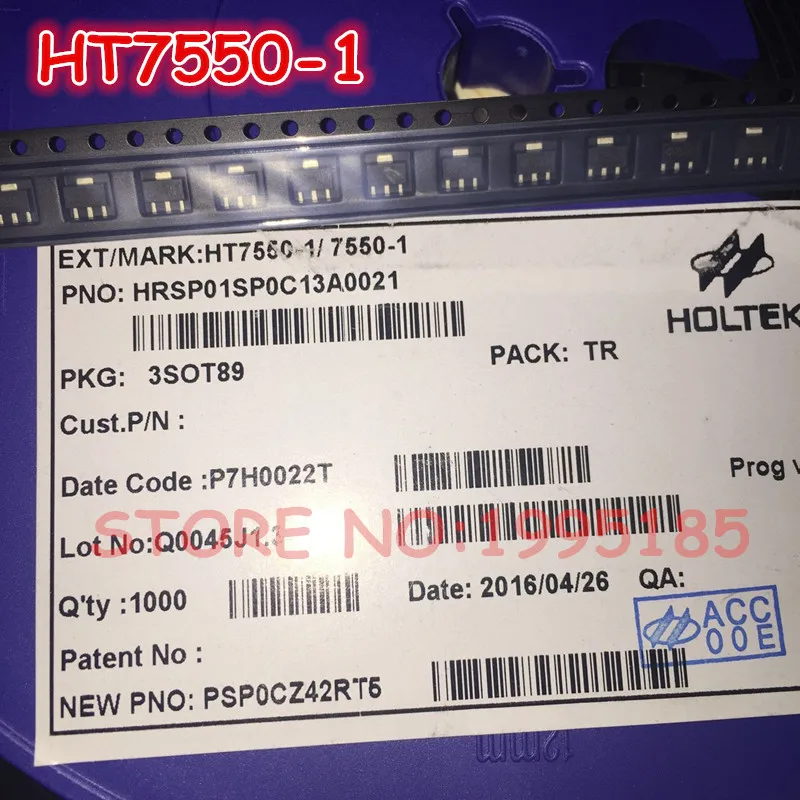 20 шт./лот Новый HT7550 1 SOT 89 LDO понижающий Низкий чип 7533 Входное напряжение 30 в|chip|input |