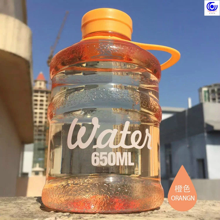 orange 650ml Креативная крутая пластиковая чашка большой емкости мини-ведро портативная герметичная 650 мл Милая бутылка для воды для питья сока - Цвет: orange 650ml