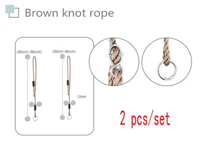 Brown knot rope Креативный детский гамак, садовая мебель, качающееся кресло для помещений и улицы, подвесное сиденье, детское качающееся сиденье, патио, переносное Спальное кресло - Цвет: Brown knot rope