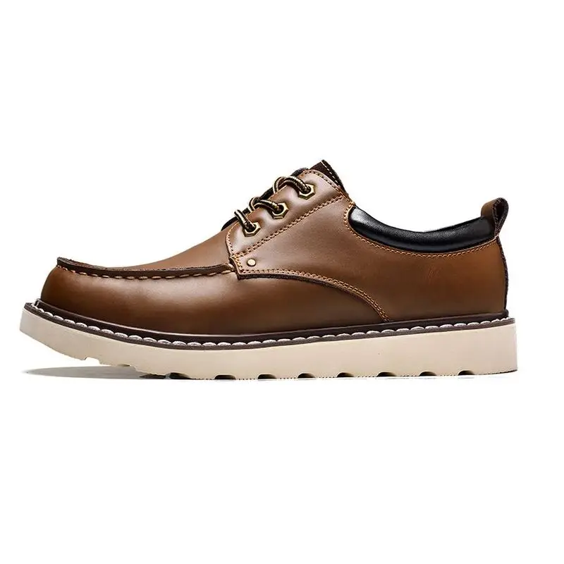 TAOFFEN Fashion Men Trend Derby Casual Shoes High Quality Lace Up Flats Daily Business Male Footwear Size 38-44 | Обувь