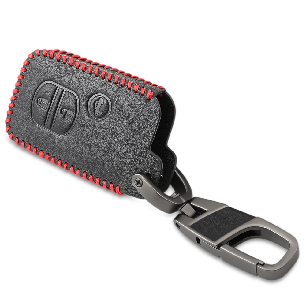 Умный кожаный автомобильный чехол брелок с 3 кнопками и дистанционным